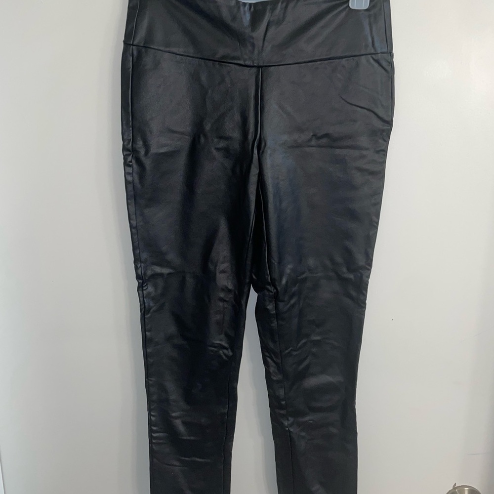 Black Faux Leather Leggings